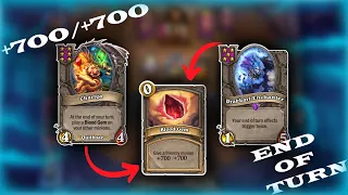 Hearthstone Battlegrounds +700/+700 END OF TURN