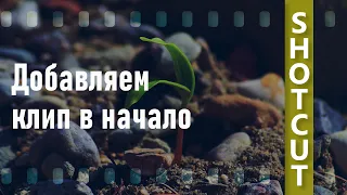 10. Shotcut. Добавляем клип в начало.