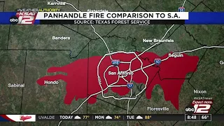 Texas' largest wildfire compared to the city of San Antonio