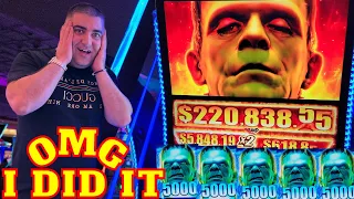 OMG I Won 2 JACKPOTS On NEW FRANKENSTEIN SLOT MACHINE