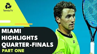 Zverev vs Ruud; Sinner vs Cerundolo; Hurkacz In Doubles | Miami 2022 Quarter-Final Highlights Part 1