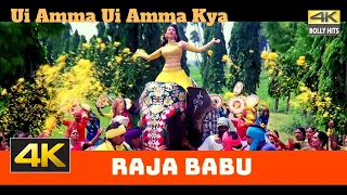 Ui Amma Ui Amma Kya |  Raja Babu | Govinda & Karishma Kapoor | Poornima | 4K Video Songs