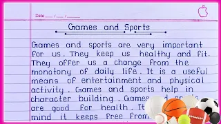 Importance of Games and Sports Essay in English || Games and Sports Essay writing ||