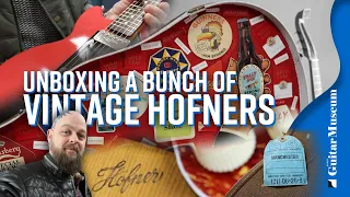 The Coolest thing I've EVER Seen?  A Guitar Museum is Born! | Unboxing 5 Vintage Hofner Guitars