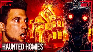 LIVING IN THE HAUNTED HOUSE BURNED DOWN BY A DEMON | Haunted Homies Ep7