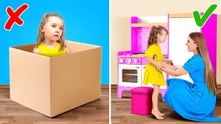 KINDERZIMMER-MAKEOVER || Basteln aus Pappe für Eltern und ihre Kinder