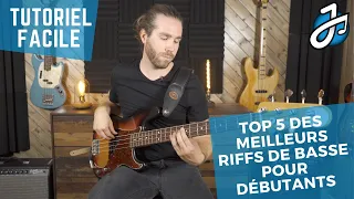 TOP 5 DES MEILLEURS RIFFS DE BASSE POUR DÉBUTANTS - Cours de Basse Gratuit - JeJoueDeLaGuitare