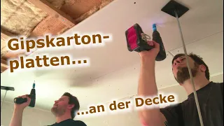 Gipskarton an Deckenkonstruktion schrauben | Decke abhängen | DIY-Video für Einsteiger