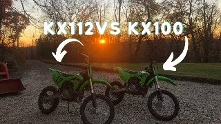 KAWASAKI KX100 V.S KX112 SIDE BY SIDE COMPARISON #9