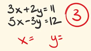 Solve Simultaneous Equations using the elimination method