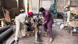 Machining process of Extra-Long Industrial Shaft with 100yrs old Technology