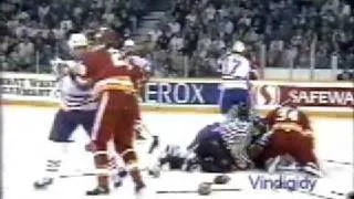 Peplinski punching Tikkanen 88-89