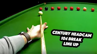 Snooker century break line up head cam 104