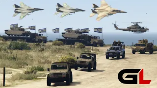 Iran Attack on Israel Army Convoy | Israel Moving Tanks to Gaza - GTA 5