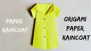 Paper Raincoat | Easy origami paper Raincoat | How To Make Paper Coat | Easy Origami Craft Ideas-DIY