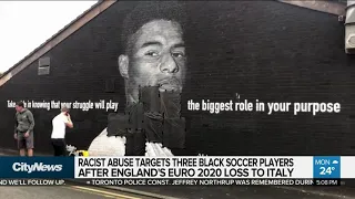 Black soccer players face racist abuse following England's Euro 2020 loss