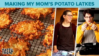 My Mom Teaches Me How To Make Our Family's Potato Latke Recipe • Tasty