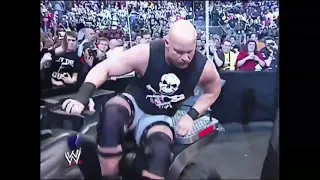 Goldberg vs brock WM20 with stone gold superb match