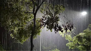 100% Of You Will Fall Into Deep Sleep With This Heavy Rain - Thunderstorm Rain Sounds for Sleeping