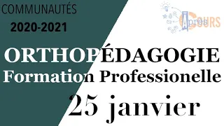 Communauté orthopédagogie en FP, 25 janvier 2021