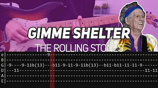 The Rolling Stones - Gimme Shelter intro & main solo (Guitar lesson with TAB)