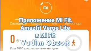 Приложение Mi Fit. Amazfit Verge Lite в Mi Fit