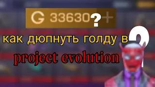 как дюпнуть голду в PROJECT EVOLUTION | тутор