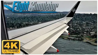 Microsoft Flight Simulator 2020  4K EXTREME REALISM TURBULENT Landing At Wellington Airport