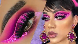 MAQUILLAJE SAN VALENTÍN💕 LOOK ROSA CON DELINEADO GLITTER INFINITO.