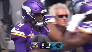 Kirk Cousins throws a pick 6 & gets absolutely trucked