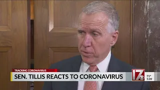 Sen. Thom Tillis reacts to coronavirus