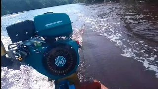 homemade 18 hp water surface boat engine test | part 2