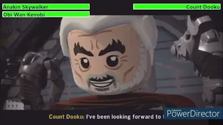 All Versions Of LEGO Star Wars Ep III Anakin & Obi Wan vs. Count Dooku with healthbars