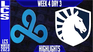 C9 vs TL Highlights | LCS Winter 2023 W4D3 | Cloud9 vs Team Liquid