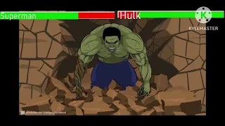 Superman Vs Hulk With Healthbars Animation