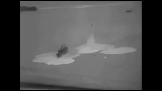 US Navy dive bombers attack Japanese shipping off Truk during Operation Hailstone in February 1944