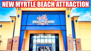 NEW Myrtle Beach Attraction OPEN! Stars & Strikes at the Coastal Grand Mall!