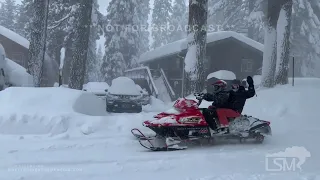 3-02-2024 Truckee, CA Blizzard - Huge Snow Mounds - Pups Lost in Snow - Snow Mobiles