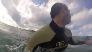 first surfing session in Tel Aviv with the GoPro camera