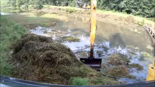 Long Reach Excavator Dredging