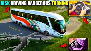 Bus Driving On Very Dangerous Risk Turning Roads Omg! | Gameplay With Logitech G29