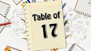 Table of 17 | Learn Multiplication - Table of 17 x 1 = 17 | Times Table | E-learning Studio