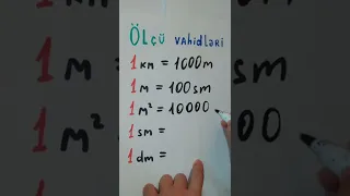 Ölçü vahidləri 🔣📝 #shorts #maths