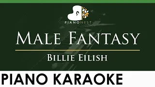 Billie Eilish - Male Fantasy - LOWER Key (Piano Karaoke Instrumental)