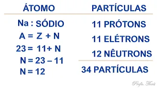 Número de partículas total dos átomos Na e Cl