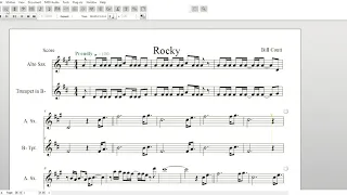 Rocky, Easy Sheet Music for Trumpet and Alto Saxophone