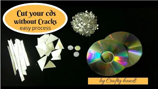 How to cut CD at home||without any cracks|| easy process to cut CDs