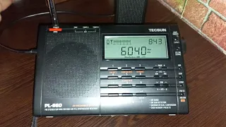 Tecsun pl- 660 Türkiye nin Sesi Radyosu 6040 khz. Utc 05.43