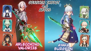 Genshin Impact 4.6 Abyss - Arlecchino Vaporize & Ayaka Burgeon