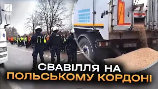Повисипали зерно з вантажівок! Розлючені поляки накинулись на українські фури на кордоні